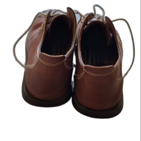 Johnston & Murphy Mens VTG 90s Y2K Leather Split Toe Oxford Shoes Cognac Sz 9 - Picture 6 of 7